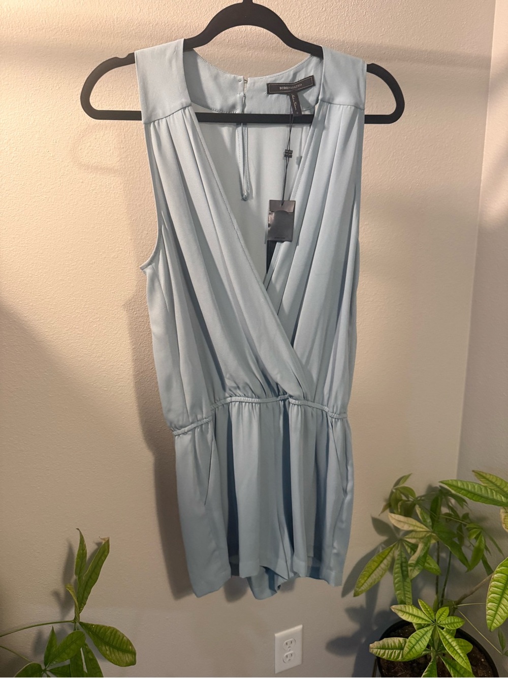 BCBGMAXAZRIA “Thalia” Romper – Blue Frost – Size Small